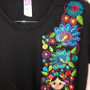 Black Embroidered Shirt